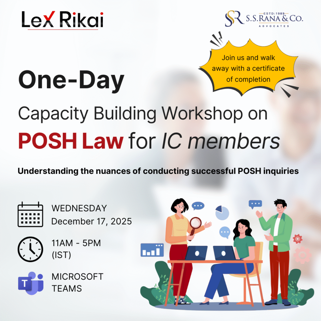 POSH Poster - Capacity Building on POSH Law